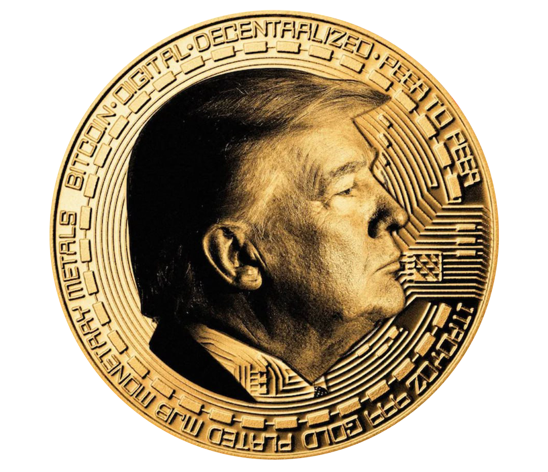 TRUMP FIRST EDITION GOLD BITCOIN COIN 2025
