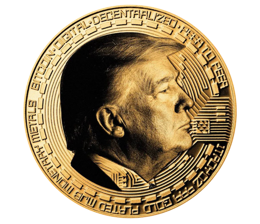 TRUMP FIRST EDITION GOLD BITCOIN COIN 2025